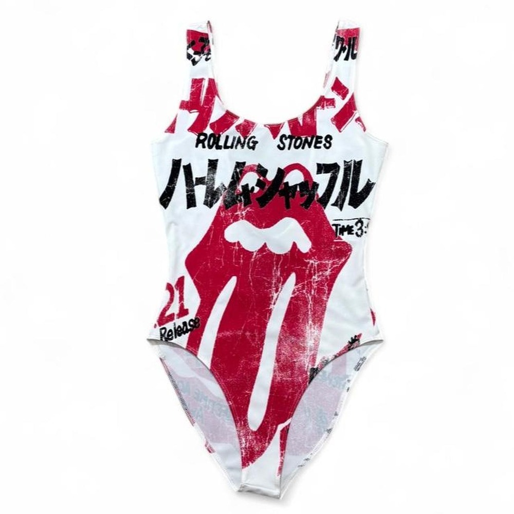F21 x Rolling Stones Harlem Shuffle Graphic Bodysuit Vintage Vibes  Size M NWT